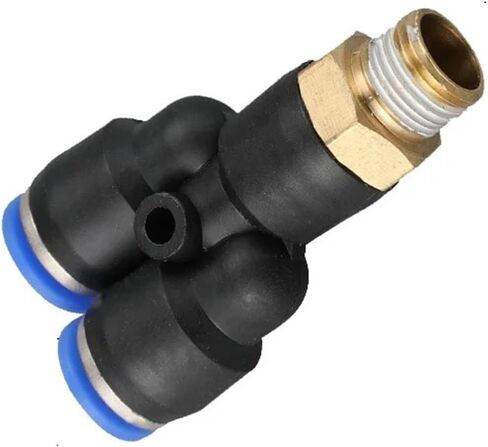 1/10 PX4/6/8/10/12-01/02/03/04 Y threaded three - way pneumatic joint Male Thread One Touch Push in Y Pneumatic Quick Fittings(PX12-03,10pcs) in Saudi Arabia
