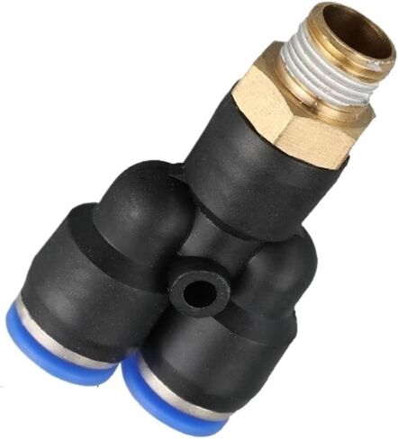 1/10 PX4/6/8/10/12-01/02/03/04 Y threaded three - way pneumatic joint Male Thread One Touch Push in Y Pneumatic Quick Fittings(PX12-03,10pcs) in Saudi Arabia