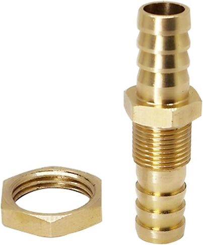 1PCS Pipe 6 8 10 12 14 16mm Hose Barb Bulkhead Brass Barbed Tube Pipe Fitting Coupler Connector Adapter For Fuel Gas Water Copper(16mm) in Saudi Arabia