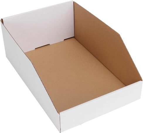 EXYGLO Cardboard Boxes, Pack of 35 Corrugated Storage Bins 12x8x4.5 inch Pantry Organizer Bins for Shelves Garage Office Organization in Kuwait