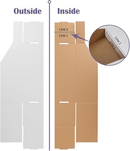 EXYGLO Cardboard Boxes, Pack of 35 Corrugated Storage Bins 12x8x4.5 inch Pantry Organizer Bins for Shelves Garage Office Organization in Kuwait