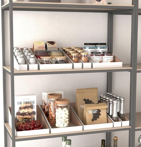 EXYGLO Cardboard Boxes, Pack of 35 Corrugated Storage Bins 12x8x4.5 inch Pantry Organizer Bins for Shelves Garage Office Organization in Kuwait