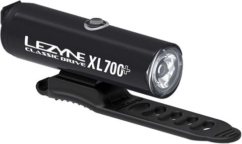 Lezyne Classic Drive 700XL Bicycle USB القابلة لإعادة الشحن IPX7 أبيض LED الضوء الأمامي مع أوضاع صلبة وفلاش متعددة | متكامل حزام متعدد الاستخدامات متوافق مع المقاود ، 700 شراء in Kuwait