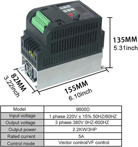 2.2/4/5.5/7.5/11kw محول التردد 220 إلى 380 VFD إدخال المرحلة الواحدة وإخراج الطور الثلاثة (4KW5HP220VTO380V) in Saudi Arabia