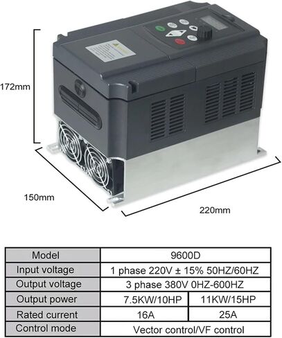 2.2/4/5.5/7.5/11kw محول التردد 220 إلى 380 VFD إدخال المرحلة الواحدة وإخراج الطور الثلاثة (4KW5HP220VTO380V) in Saudi Arabia