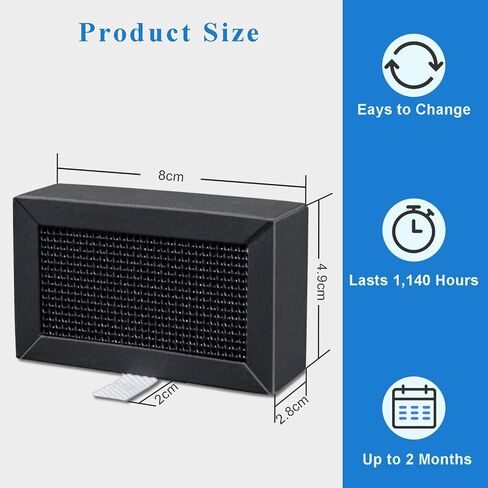 3D Printer Activated Carbon Air Filter Cartridge for Bambu Lab, Air Purifier Filter Replacement, Easy to Install 3D Printer Accessories Compatible with Bambulab X1C/P1P/P1S/X1/X1E, 1 Pack in Kuwait