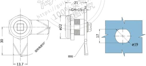 MS-705 Small Triangle Lock Equipment Telescopic Door Locks Telescopic Switch Industrial Cabinet Lock 1Pcs(Key) in Saudi Arabia