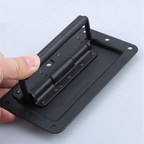 XJJ-LS504-3 مربع مربع مخفي نابض مقبض مقبض مقبض الأدوات الجانبي مع الأكمام المطاطية 1pcs (الحديد) in Kuwait