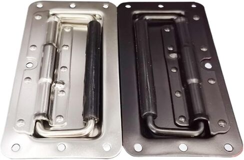 XJJ-LS504-3 مربع مربع مخفي نابض مقبض مقبض مقبض الأدوات الجانبي مع الأكمام المطاطية 1pcs (الحديد) in Kuwait