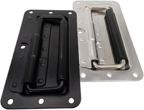 XJJ-LS504-3 مربع مربع مخفي نابض مقبض مقبض مقبض الأدوات الجانبي مع الأكمام المطاطية 1pcs (الحديد) in Kuwait