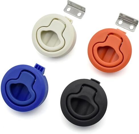 XK246-61 Plastic Black Red Blue White Circular Pull Ring Lock with Lock and Without Lock 1Pcs(XK246-61H) in Saudi Arabia