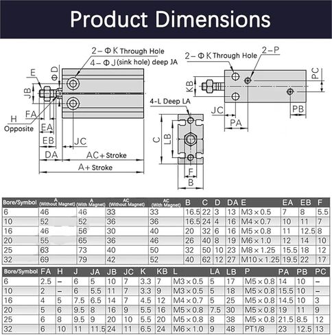 1pcs Multi-Position Fixed MD20/25/32 * 5X10SX15SX25X30SX40X50SX60-S Aluminum Alloy Air Pneumatic Cylinder(MD25(Bore 25mm),Stroke 15mm) in Kuwait