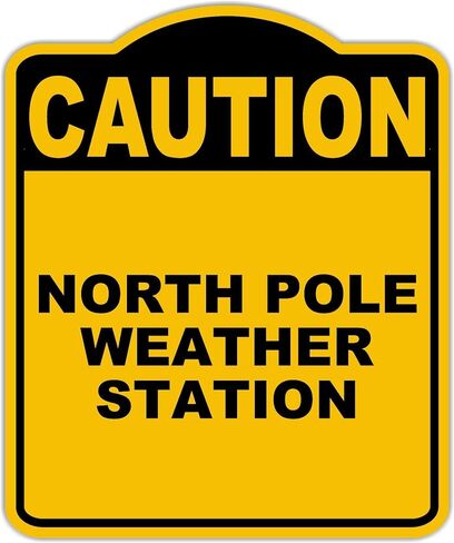 محطة الطقس الشمالية تحذير الصفراء السوداء الألومنيوم المركب 20 × 24 بوصة in Kuwait