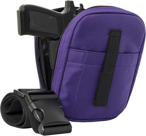 Women's Concealed Carry Gun Bag Leopard Tactical Soft Pistol Case Wide Nylon Belt Holster Pouch Waist Fanny Pack Fits Mid Compact Handguns for Everyday Carry (Brown Leopard) in Saudi Arabia