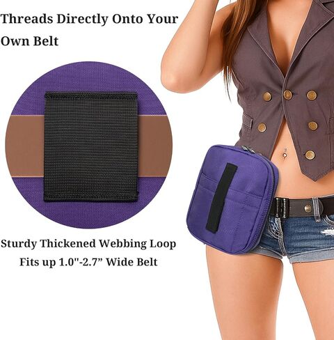 Women's Concealed Carry Gun Bag Leopard Tactical Soft Pistol Case Wide Nylon Belt Holster Pouch Waist Fanny Pack Fits Mid Compact Handguns for Everyday Carry (Brown Leopard) in Saudi Arabia