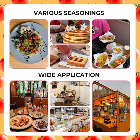 beyonday 3pcs Seasoning Squeeze Bottles, 3 Hole Ketchup Mustard Dressing Squeeze Squirt Bottles, Salad Sauce Condiment Cream Squeeze Bottles for Kitchen Restaurant Bakery(24oz, White) in Kuwait