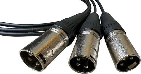Premium 3 Way XLR Splitter Cable, Microphone Y Cable for Professional Audio Recording - 2ft Balanced (1 Female to 3 Male) in Saudi Arabia