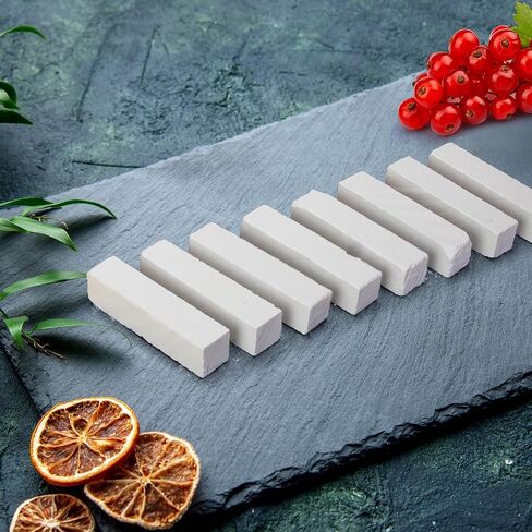Premium Belgorod Sawn Chalk | 7 oz of White Chalk Bars - Amazing Crunch, Satisfying Earthy, Velvety and Firm Texture, ASMR Sensation, Natural Calcium Carbonate - 6 Sticks in Kuwait