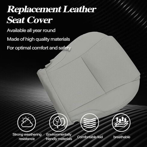 Secosautoparts السائق الأمامي الأسود وجانب الراكب القاع والأعلى الظهر أغطية مقعد البديل الجلود المثقبة المتوافقة مع لكزس IS250 IS350 2006 2007 2008 2008 2012 2012 2013 in Kuwait