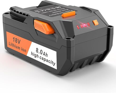 [عبوة واحدة] 18 فولت عالي الإخراج 6.0 أمبير! بطارية لأدوات الطاقة Ridgid 18 فولت R840087 R840083 R840086 R840085 R840084 AC840085 AC840086 AC840087P إلخ. in Saudi Arabia