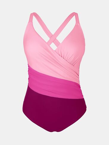Cupshe Women's Plus Simpuit Swimsuit One One Switch التحكم في بدلة السباحة المتقاطعة رسن in Kuwait