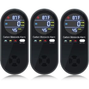 Carbon Monoxide Detectors Plug in, WESHLGD Portable Carbon Monoxide Detector for Travel,3 in 1 CO Alarm Plug in with Real-time Display(CO, Temp, Humidity) and Voice Alarm for Home RV in Kuwait