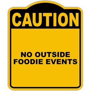 لا توجد أحداث خارجية خارجية تحذير علامة مركب من الألومنيوم الأسود الصفراء 20 × 24 بوصة in Kuwait