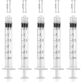3 ml Luer Lock Syringe for Liquids, 10 Pcs Luer Connector, 10 Pack Syringe with Cap, Individually Wrapped in Saudi Arabia