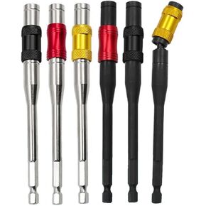 145mm Long Magnetic Ring Screwdriver Bits Drill Hand Tools Drill Bit Extension Rod 1Pcs(Black BLACK) in Saudi Arabia