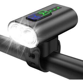 Bicycle Light Super Bright Rechargeable Bike Light Front 2000mAh Battery 13 Lighting Modes with 5 High Powerful Bike Headlight for Night Daytime Riding in Saudi Arabia