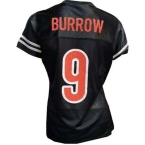 مخصص Glitterflake Joe Burrow Womens Black Mesh Jersey حجم كبير in Kuwait