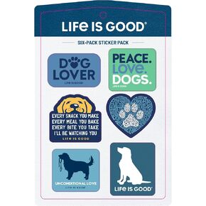 Life is Good. Six-Pack Stickers, Dog Pack in Kuwait