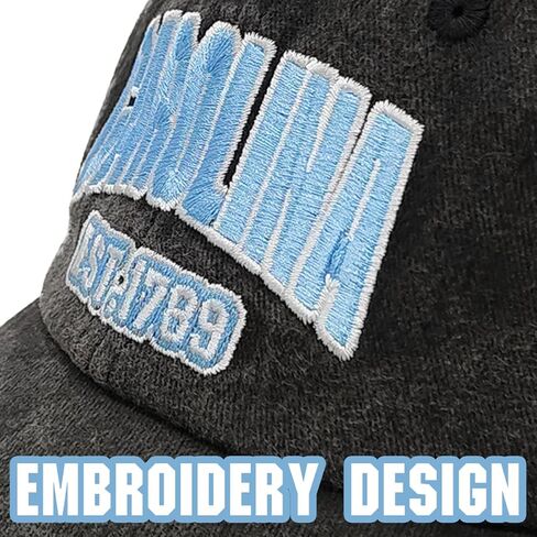 Embroidered Vintage Washed Hat for Men Women，Classic Unisex Adjustable Cotton Fans Baseball Cap in Saudi Arabia