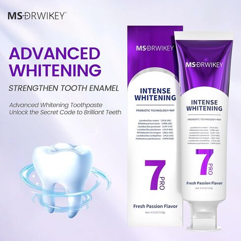 معجون الأسنان SP-6 ، التنفس الطازج التبريد ، وحزمة معجون أسنان تبييض 7-برو | 6 بروبيوتيك لصحة الفم ، خالية من الفلورايد ، آمنة للمينا ، التبييض العميق والنضارة in Kuwait