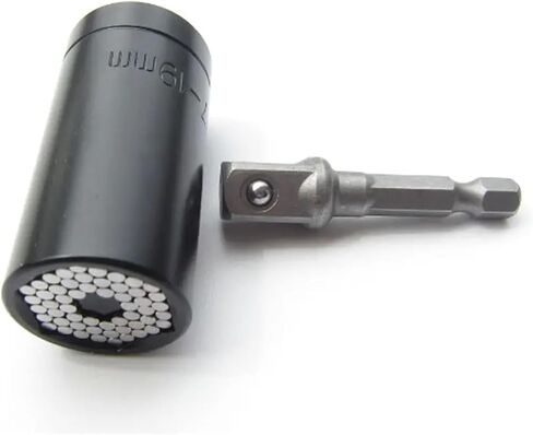 Universal Socket Multi Purpose Wrench Extension Rod Electric Hand Drill Screw Tool Set 1Pcs(Silver) in Saudi Arabia