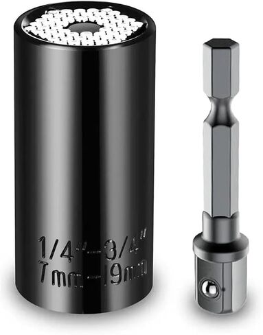 Universal Socket Multi Purpose Wrench Extension Rod Electric Hand Drill Screw Tool Set 1Pcs(Silver) in Saudi Arabia