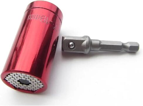 Universal Socket Multi Purpose Wrench Extension Rod Electric Hand Drill Screw Tool Set 1Pcs(Silver) in Saudi Arabia