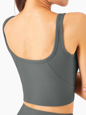 Chilylori للسيدات السلس الرياضي حمالة الصدر تجريب المحصول العلوي مضلعة مضلع مبطنة طويلة الخطوط السلكية متوسطة الدعم قمم اللياقة البدنية حمالات أعلى تجريب للنساء حمالة الصدر الرياضية أصفر م. in Kuwait