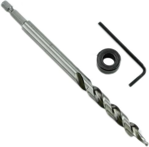 9/9.5mm تويست خطوة الحفر بتات مع محدد موقع السد 1/4 HEX ROUND 1PCS (جولة 9.5 ملم الفضة) in Saudi Arabia