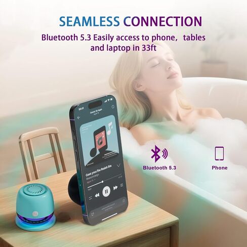 IPX67 مكبر صوت Bluetooth IPX67 ، مكبرات صوت مغناطيسية ، مكبر صوت بلوتوث لاسلكي مع 6 RGB ، هدية مثالية للرجال ، النساء ، في الهواء الطلق ، التخييم ، الحفلات ، الغرفة ، السيارة ، المنزل (الأسود) in Kuwait