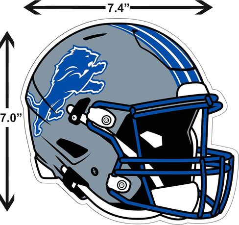 Siskiyou Sports NFL Detroit Lions Helmet Auto Decal, Team Colors, One Size in Saudi Arabia