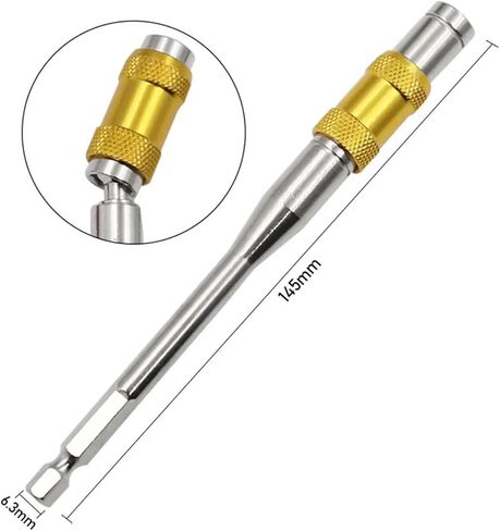 145mm Long Magnetic Ring Screwdriver Bits Drill Hand Tools Drill Bit Extension Rod 1Pcs(Black BLACK) in Saudi Arabia