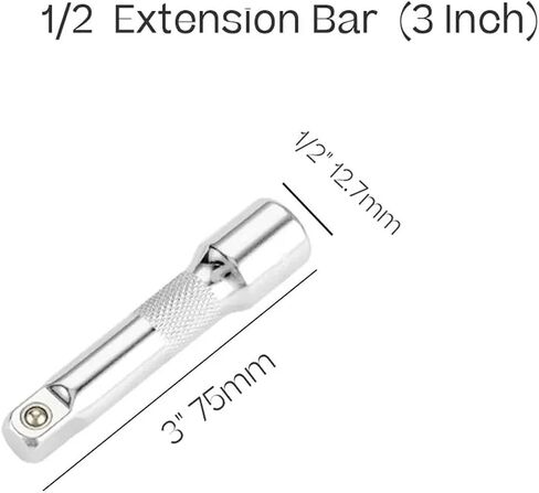 Socket Ratchet Wrench Extension Bar 50/75/100/125/150/250mm 1Pcs(3-8 10Inch-250MM) in Saudi Arabia