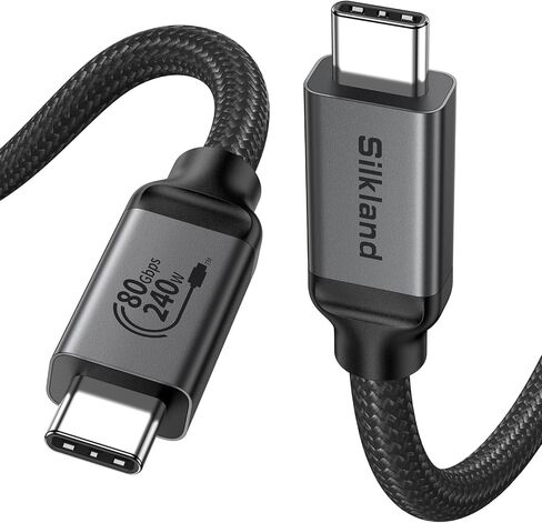 Silkland USB-IF Certified USB4 for Thunderbolt 5 Cable 5FT, 80Gbps 240W 8K in Saudi Arabia