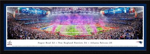 Super Bowl 2017 Champions - New England Patriots - NFL Panoramic Poster and Wall Décor by Blakeway Panoramas in Kuwait