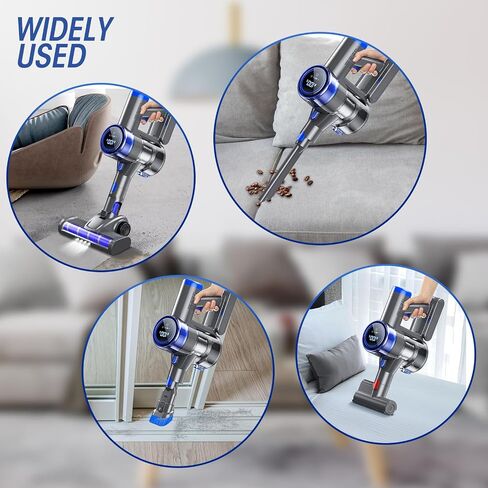 Cordless Vacuum Cleaner, 8-in-1 Super Power Suction Stick Vacuum Cleaners with Rechargeable Battery, Lightweight Self-Standing, 40 Mins Runtime Vacuum for Home Low-Pile Carpet Pet Hair in Saudi Arabia