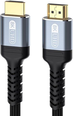 8K الألياف الألياف النشطة HDMI 2.1 كابل ، 48GPBS عالي السرعة كابل HDMI الألياف الطويلة ، 8K@60Hz 4K@120HZ 2K@240HZ Dynamic HDR EARC ، ل RTX4080/4090/3080/3090 المنزل والاستخدام التجاري (1 ، 6.6FEET) in Saudi Arabia