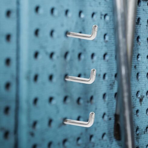 Garneck 12 Pcs Metal Square Peg Board Hooks - Heavy Duty Display Hooks for Supermarket Shelf Rack - Hanging L Style Screw Hook Pegboard Wall Organizer Tool Accessory in Saudi Arabia