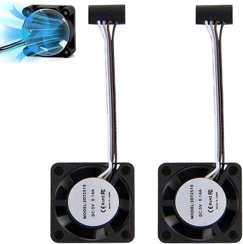 2PCS Extruder Hotend Cooling Fan for Bambu lab P1P/P1S 3D Printer, 2510 Rapid Cooling Fan for Bambu Lab P1 Series in Saudi Arabia