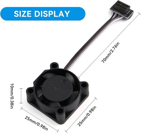 2PCS Extruder Hotend Cooling Fan for Bambu lab P1P/P1S 3D Printer, 2510 Rapid Cooling Fan for Bambu Lab P1 Series in Saudi Arabia